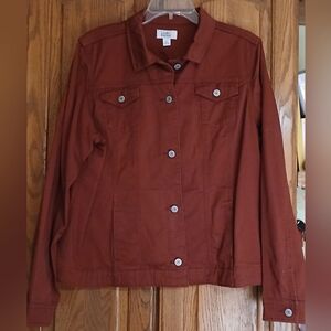 Women's Croft And Barrow  Rust Jacket Size XL
